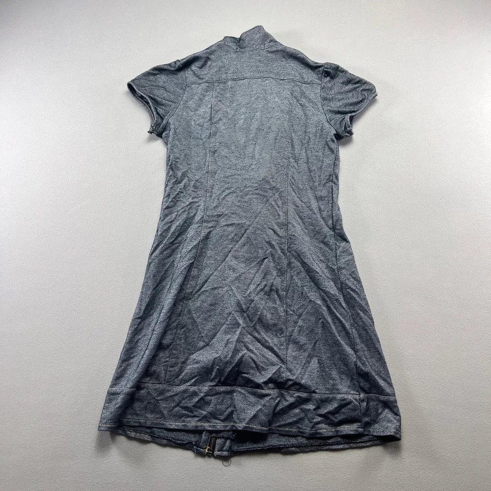 Just Kidding By La Belle Dress Girls 14 Gray Cotton Minimalist Asymmetric Zip